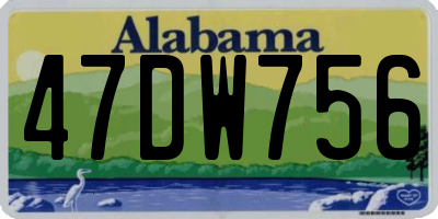 AL license plate 47DW756