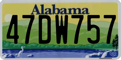 AL license plate 47DW757
