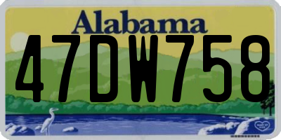 AL license plate 47DW758