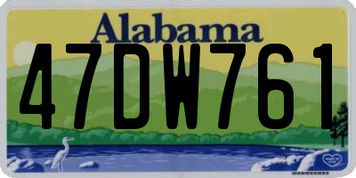 AL license plate 47DW761