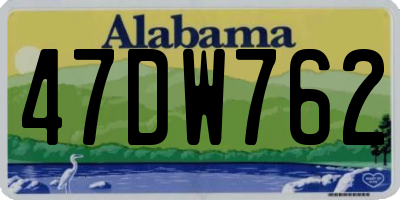 AL license plate 47DW762