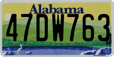 AL license plate 47DW763