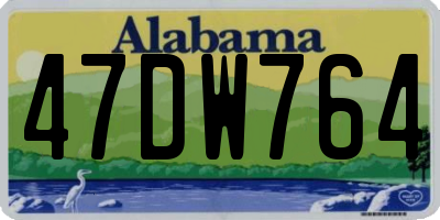 AL license plate 47DW764