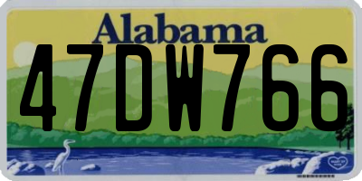 AL license plate 47DW766