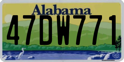 AL license plate 47DW771