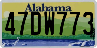 AL license plate 47DW773