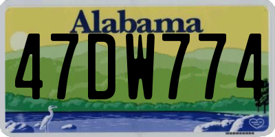 AL license plate 47DW774