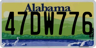 AL license plate 47DW776