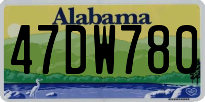 AL license plate 47DW780