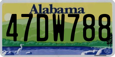 AL license plate 47DW788