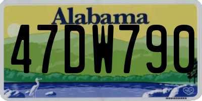AL license plate 47DW790