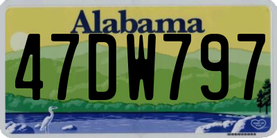 AL license plate 47DW797