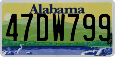 AL license plate 47DW799