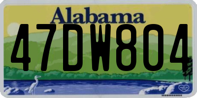 AL license plate 47DW804