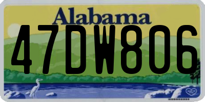 AL license plate 47DW806
