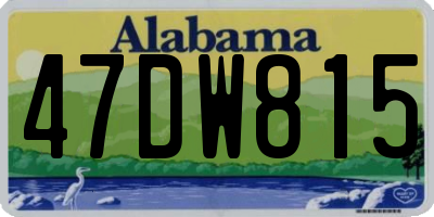 AL license plate 47DW815