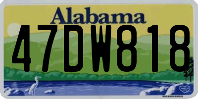 AL license plate 47DW818