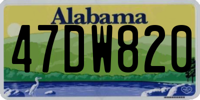 AL license plate 47DW820
