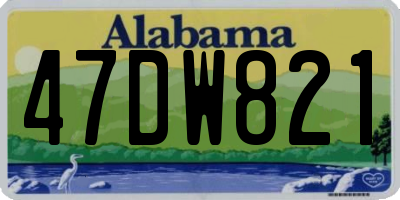 AL license plate 47DW821