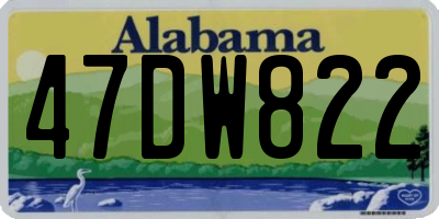 AL license plate 47DW822