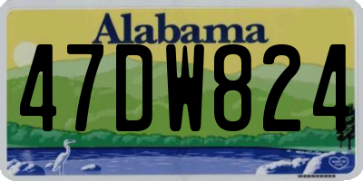 AL license plate 47DW824