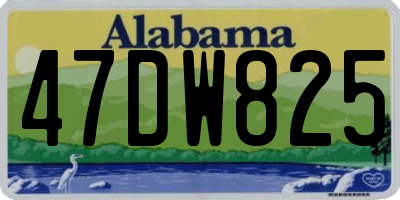 AL license plate 47DW825