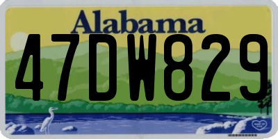 AL license plate 47DW829