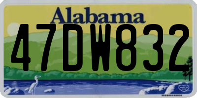 AL license plate 47DW832
