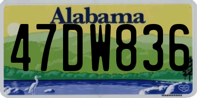 AL license plate 47DW836