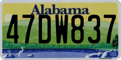 AL license plate 47DW837