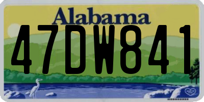 AL license plate 47DW841