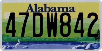 AL license plate 47DW842