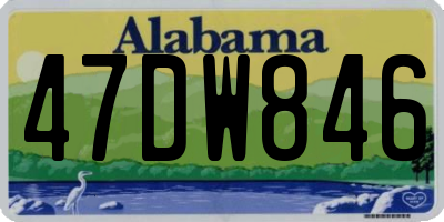 AL license plate 47DW846