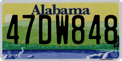 AL license plate 47DW848