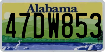 AL license plate 47DW853