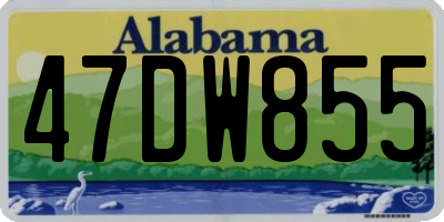 AL license plate 47DW855