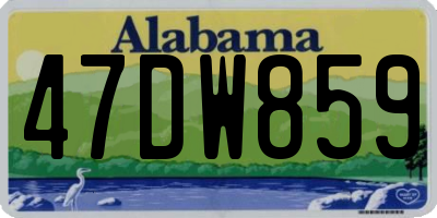 AL license plate 47DW859