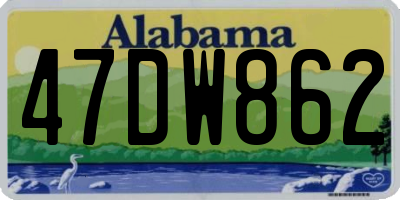 AL license plate 47DW862