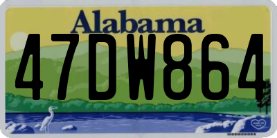 AL license plate 47DW864