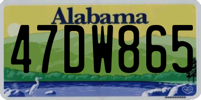 AL license plate 47DW865