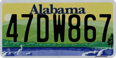 AL license plate 47DW867