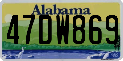 AL license plate 47DW869