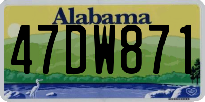 AL license plate 47DW871