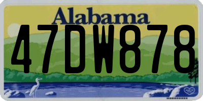 AL license plate 47DW878