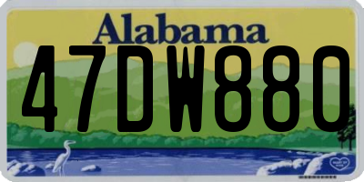 AL license plate 47DW880
