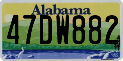 AL license plate 47DW882