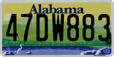 AL license plate 47DW883