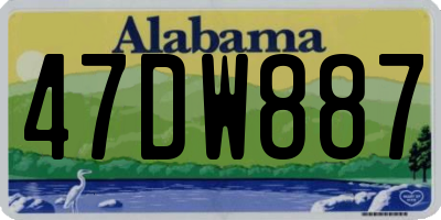 AL license plate 47DW887
