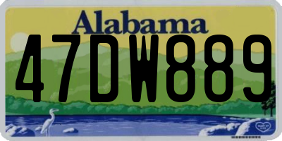 AL license plate 47DW889