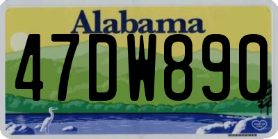 AL license plate 47DW890